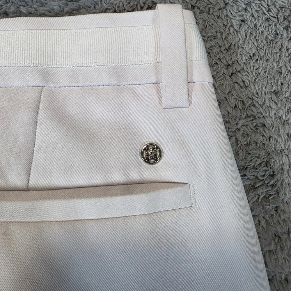 G/FORE Golf Pants Mens 33x29 White Performance Twill Straight Trousers Preppy